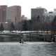 The Flint River flows in the city’s downtown Jan. 17, 2016.
Bill Pugliano/Getty Images